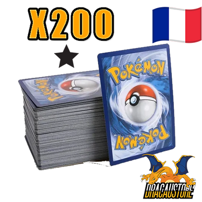 Lot x200 Cartes Pokémon Rare || Dracaustore.fr