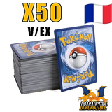 Lot x50 Cartes Pokémon V/EX || Dracaustore.fr