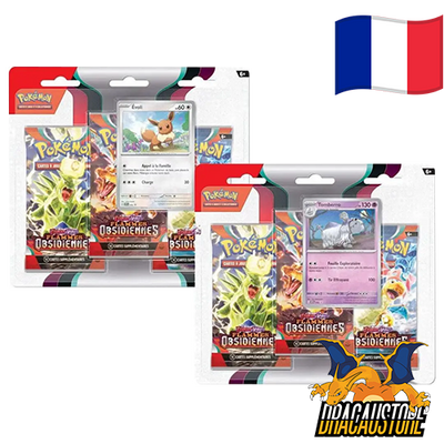Tripack Pokémon Flammes Obsidiennes || Dracaustore.fr