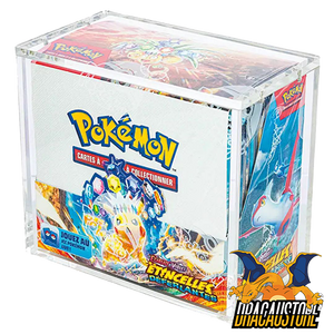 Protection plexiglass acrylique magnétique pour display Pokémon || Dracaustore.fr