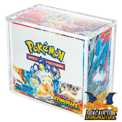 Protection plexiglass acrylique magnétique pour display Pokémon || Dracaustore.fr