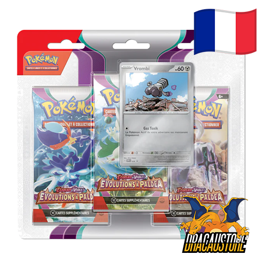 Tripack Évolutions à paldea - Vrombi || Dracaustore.fr