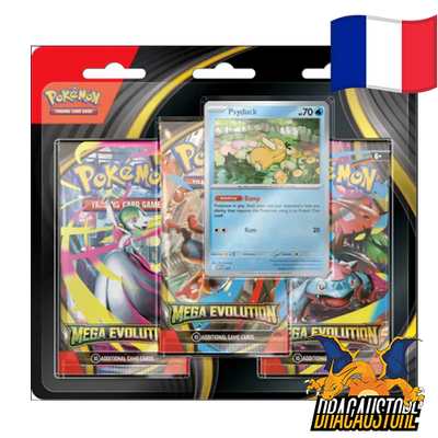 Tripack Méga-Evolution Psykokwak FR | Dracaustore.fr
