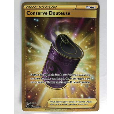 Carte Pokemon Conserve Douteuse Secrète Gold Officielle version Française 080/073