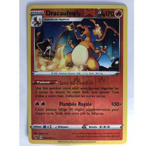 Carte Pokémon Dracaufeu Reverse Officielle version FR 025/185