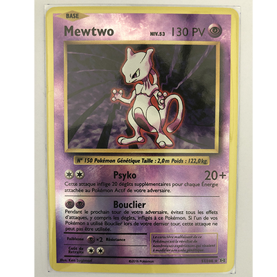 Carte Pokémon Mewtwo Reverse Officielle version Française 051/108