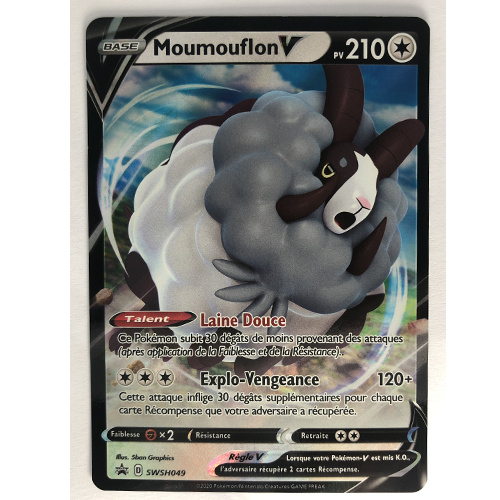 Carte Pokémon Moumouflon V Officielle version Française PROMO SWSH049