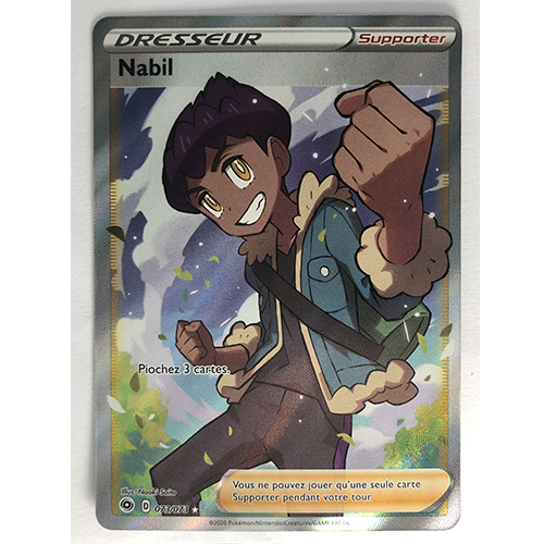 Carte Pokémon Nabil Full Art Officielle version Française 073/073