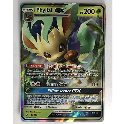 Carte Pokémon Phyllali GX Officielle version Française 013/156