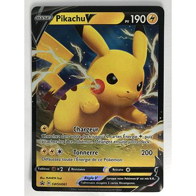 Carte Pokémon Pikachu V Officielle version Française PROMO SWSH061