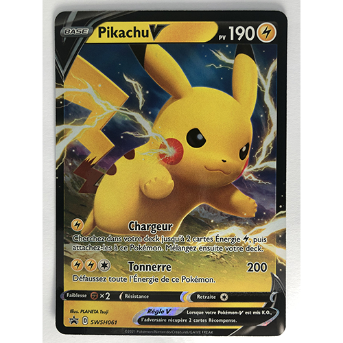 Carte Pokémon Pikachu V Officielle version FR PROMO SWSH061